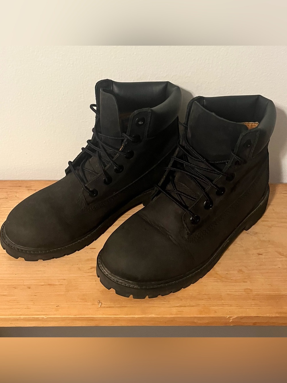 Timberland Men's Black Premium Work Boots - Rugged Lace-Up Style